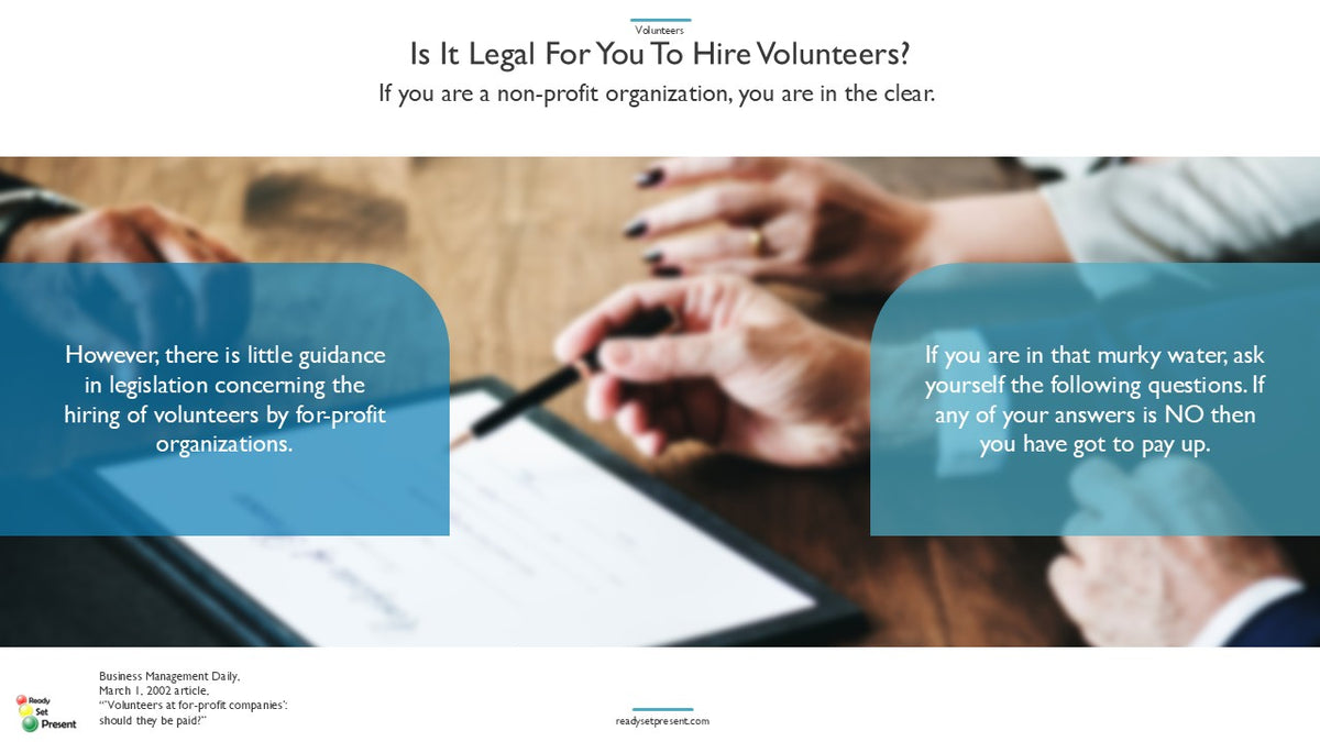 Volunteers PowerPoint Presentation